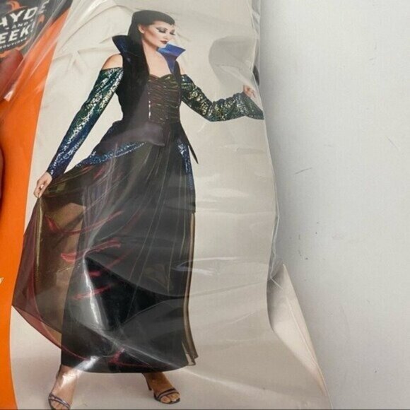 Target Adult Vampire Dress Sz Small Halloween Costume Goth Party Shiny - Picture 4 of 6